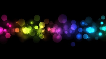 Wall Mural - Rainbow Bokeh Lights Abstract Background Design