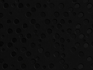 Aufkleber - seamless black texture pattern featuring various sizes of circular shapes creating subtle, elegant d