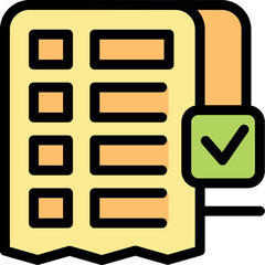 Poster - Checklist icon showing completed tasks, symbolizing project management, productivity, and successful completion
