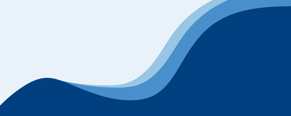 Wall Mural - minimalistic blue wave abstract background
