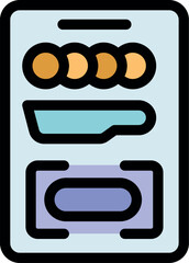 Poster - Mobile phone screen displaying user interface elements, icons, and buttons, showcasing modern mobile operating system design