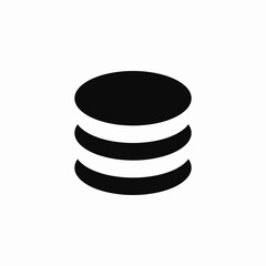 Poster - Database storage server technology icon vector sign