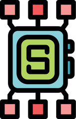 Poster - smartwatch is connecting to multiple devices, symbolizing the integration of various technologies