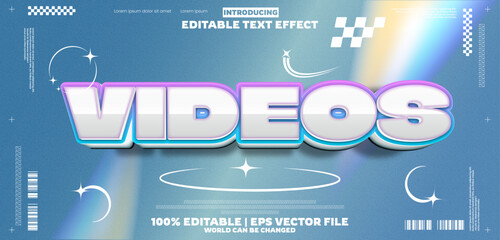 Poster - Videos editable text effect in modern trend style