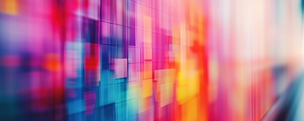 Poster - Vibrant abstract background with colorful blurred patterns and textures, copy space for text