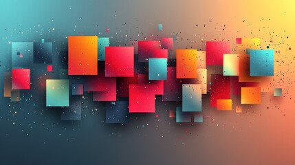 Poster - Colorful squares abstract background, design element