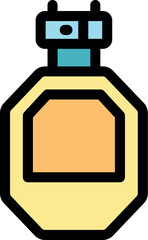 Poster - Stylized illustration of a perfume bottle in bold colors