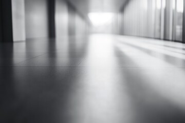 Poster - Abstract view of a modern hallway with light reflections