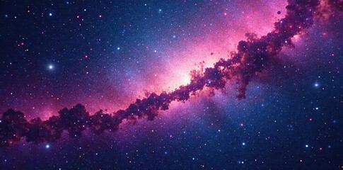 Wall Mural - Vibrant nebulae, star trails streak across cosmic canvas, cosmos, purple, eternity