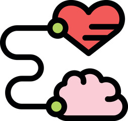 Poster - Pathway connecting heart and brain, symbolizing emotional intelligence and balance between logic and feelings