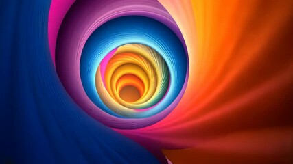 Poster - colorful spiral with a rainbow inside of it. the spiral is very large and the colors are very bright