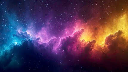 Wall Mural - cosmic nebula: a vibrant symphony of colors in the universe. a breathtaking celestial landscape of s