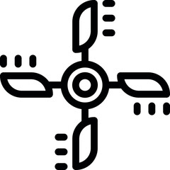 Poster - Drone propeller spinning and creating airflow, enabling flight and maneuverability