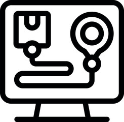Poster - Gps tracking package location showing on computer screen, delivery service, shipping industry, logistics, online tracking system