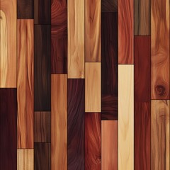 Poster - Detailed Seamless Pattern Design of Various Wooden Flooring Textures with Rich Colors and Natural Grain Variations for Creative Projects