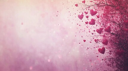 Wall Mural - Romantic Heart Background for Loving Moments and Celebrations