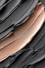 Poster - Deep espresso brown acrylic strokes blend seamlessly with warm copper metallic accents, forming a luxurious composition that captures an elegant aesthetic