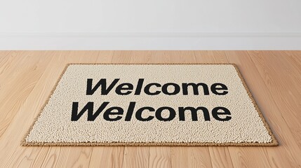 Wall Mural - Welcome Doormat: Simple, Modern, and Stylish Entrance Decor for Your Home