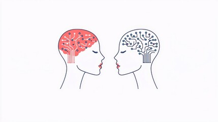 Poster - AI-driven knowledge-sharing platforms, fostering global innovation, featuring clean, minimalist vector illustrations and line art for an engaging visual experience.