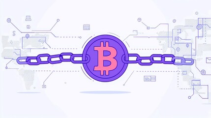 Poster - Smart Contracts Revolutionizing Global Trade, sleek vector design, clear line art illustrating blockchain technology's impact on international commerce, engaging and informative layout