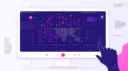 Poster - Global Brand Marketing Strategies, AI-driven solutions for cross-border campaigns, featuring clean design, ample copy-space, simple vector illustrations, effective communication