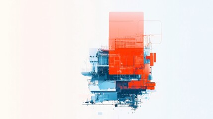 Poster - Global Workplace Trends, exploring digital connectivity's impact on future work environments, featuring simple line art and ample copy space for versatile applications