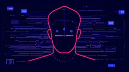 Poster - Global Digital Identity Evolution, exploring the development and future of identity verification systems through simple vector line art, emphasizing clarity and accessibility.