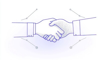 Poster - Ethical AI in Global Business, exploring the impact of ethical artificial intelligence on international trade, integrated with simple vector line art for clarity and engagement