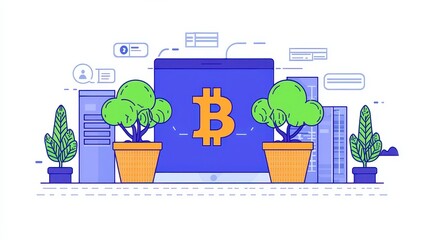 Poster - Blockchain Transactions for Secure Business Operations, global network, enhancing security, seamless exchanges, minimalistic design, vector elements, clean lines, professional aesthetic
