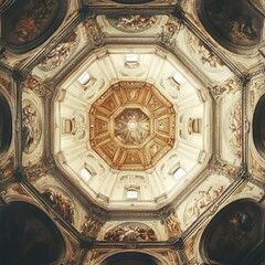 Wall Mural - Ornate church dome with religious artwork