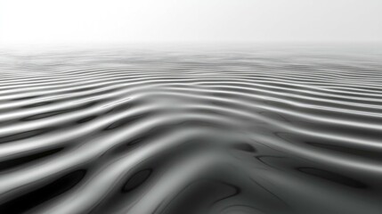 Wall Mural - serene waters: abstract monochromatic waves texture - nature's fluid art