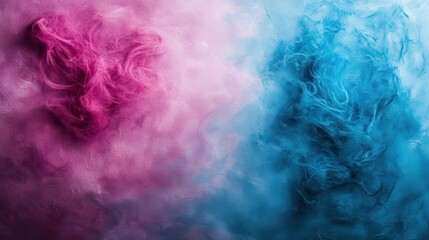 Poster - Pink and blue smoke swirls abstract background