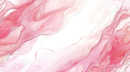 Poster - Ethereal Abstract Pink Waves with Soft Blush Tones and Fluid Design