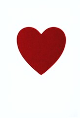 Wall Mural - Royal red plain heart for valentine in white background