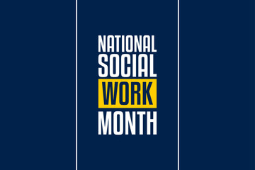 Wall Mural - Social Work Month Holiday Concept