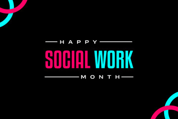 Wall Mural - Social Work Month Holiday Concept