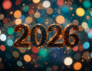 Poster - 2026, festive, new year, card