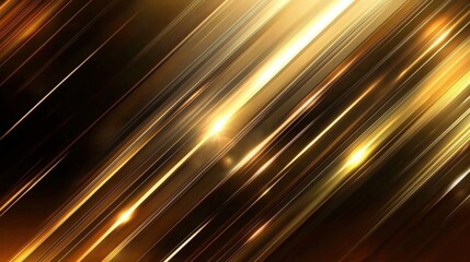 Poster - Dark Brown and Gold Diagonal Stripes Background with Shimmering Highlights Ideal for Arts, Crafts, Designs, and Commercial Use