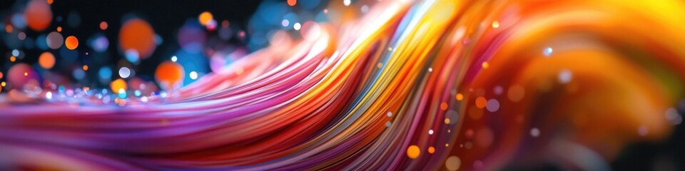 Poster - A close-up shot of a colorful background with vibrant hues and textures