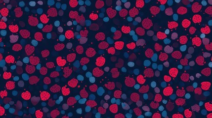 Aufkleber - Vibrant Multicolored Abstract Background Featuring Playful Shapes and Textures in Red and Blue Hues