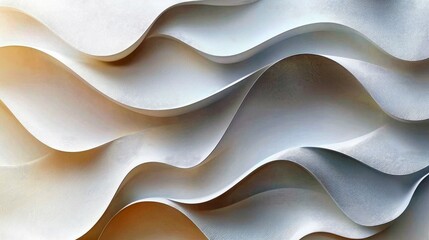 Wall Mural - cream abstract waves background: elegant, flowing texture pattern for modern design