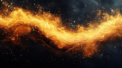 Aufkleber - Fiery wave abstract, dark background, energy, design