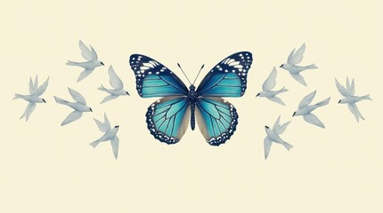 Wall Mural - Vibrant Butterfly Print