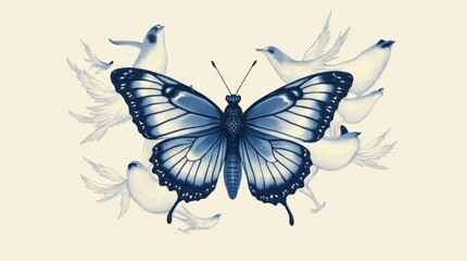 Wall Mural - Vibrant Butterfly Print