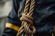 © Alla - A close-up shot of a person grasping a rope, potential for various uses