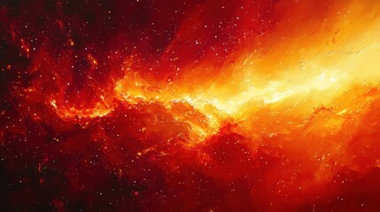 fiery nebula cosmic cloud, space background, astronomy