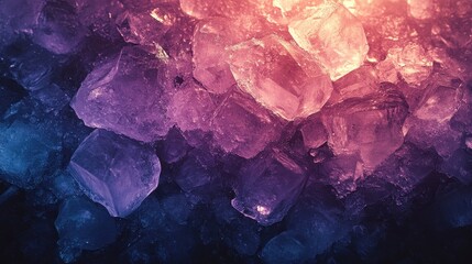 Aufkleber - Colorful crystals illuminated, close-up texture