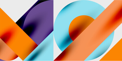 Wall Mural - Vibrant abstract background circles with smooth gradients, creating a dynamic and modern design. Ideal for creative, tech, or contemporary-themed projects