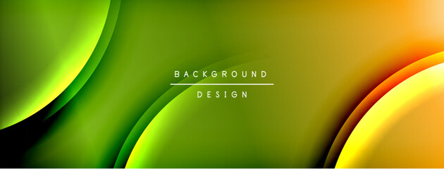 Poster - Bright rainbow style color gradient with curve round shape line background. Vector Illustration For Wallpaper, Banner, Illustration, landing page