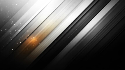 Poster - Abstract silver, black, gold lines, light background, design template